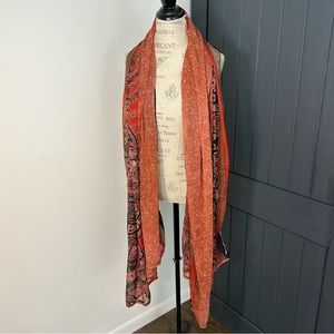 Peacock Orange Shawl/Scarf